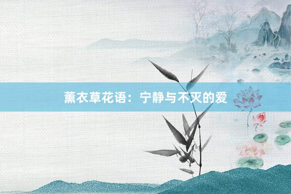 薰衣草花语：宁静与不灭的爱